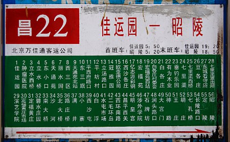 Haltestellenplan der Linie 22