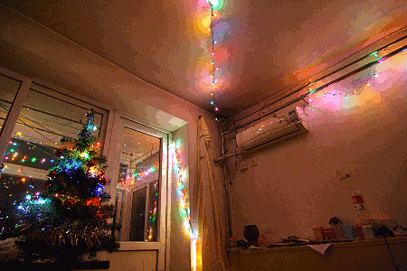 Weihnachtsbeleuchtung in meinem Zimmer