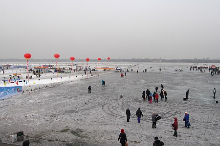 der gefrorene Songhua Fluss