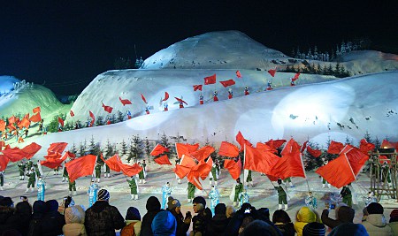 Musical-Darbietung in der Harbin Ice and Snow World