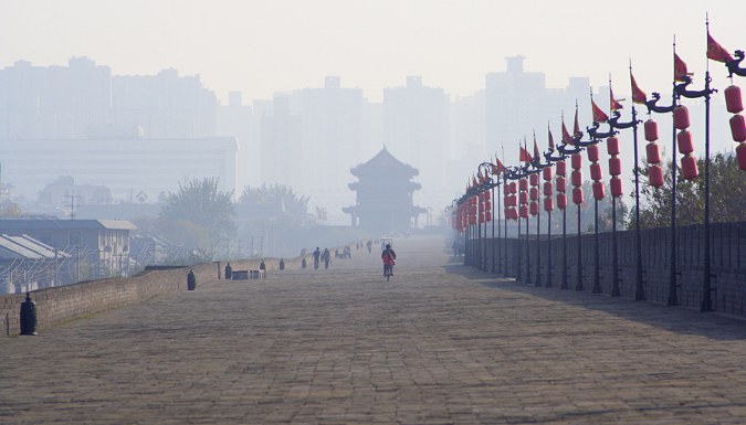 Westlicher Abschnitt der Stadtmauer von Xi'an 西安