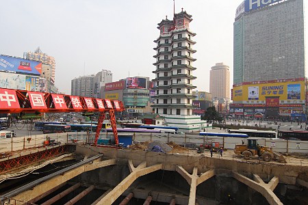 U-Bahnbaustelle in Zhengzhou