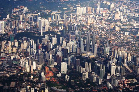 Blick auf die Innenstadt von Kuala Lumpur